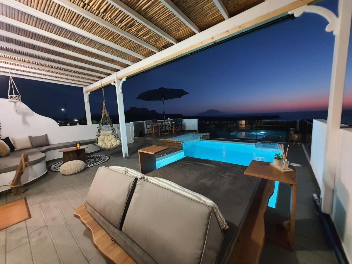 Tramonto Luxury Villa No2 - Breathtaking Sunset View Foinikion Ngoại thất bức ảnh